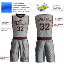 Laden Sie das Bild in den Galerie-Viewer, Custom Gray Brown Round Neck Suit Basketball Jersey
