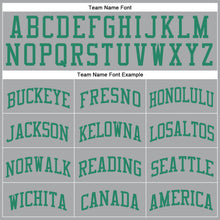Load image into Gallery viewer, Custom Gray Kelly Green Round Neck Suit Basketball Jersey
