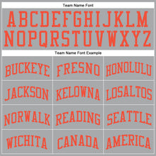Load image into Gallery viewer, Custom Gray Orange Round Neck Suit Basketball Jersey
