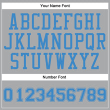 Laden Sie das Bild in den Galerie-Viewer, Custom Gray Blue Round Neck Suit Basketball Jersey
