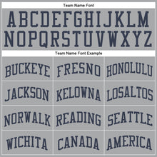 Laden Sie das Bild in den Galerie-Viewer, Custom Gray Navy Round Neck Suit Basketball Jersey

