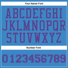 Laden Sie das Bild in den Galerie-Viewer, Custom Blue Purple Round Neck Suit Basketball Jersey
