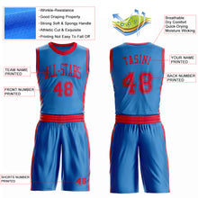 Laden Sie das Bild in den Galerie-Viewer, Custom Blue Red Round Neck Suit Basketball Jersey
