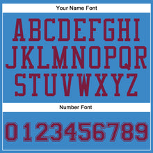 Laden Sie das Bild in den Galerie-Viewer, Custom Blue Maroon Round Neck Suit Basketball Jersey
