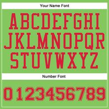 Laden Sie das Bild in den Galerie-Viewer, Custom Neon Green Red Round Neck Suit Basketball Jersey
