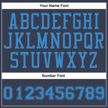 Laden Sie das Bild in den Galerie-Viewer, Custom Navy Blue Round Neck Suit Basketball Jersey
