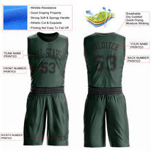Load image into Gallery viewer, Custom Green Black Round Neck Suit Basketball Jersey
