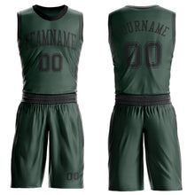 Load image into Gallery viewer, Custom Green Black Round Neck Suit Basketball Jersey
