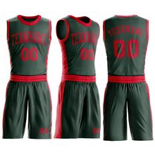 Laden Sie das Bild in den Galerie-Viewer, Custom Green Red Round Neck Suit Basketball Jersey
