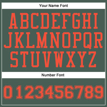 Load image into Gallery viewer, Custom Green Orange Round Neck Suit Basketball Jersey
