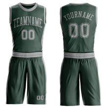 Laden Sie das Bild in den Galerie-Viewer, Custom Green Gray Round Neck Suit Basketball Jersey
