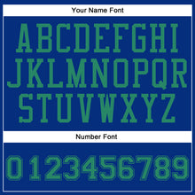 Laden Sie das Bild in den Galerie-Viewer, Custom Royal Kelly Green Round Neck Suit Basketball Jersey
