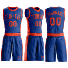 Laden Sie das Bild in den Galerie-Viewer, Custom Royal Orange Round Neck Suit Basketball Jersey
