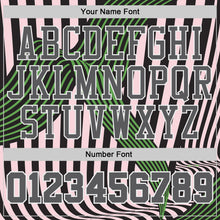 Charger l'image dans la galerie, Custom Black Steel Gray Light Pink Green-White Wave Stripe Round Neck Sublimation Basketball Suit Jersey
