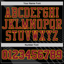 Charger l'image dans la galerie, Custom Black Crimson Gray Gold Navy-Yellow Gradient Grid Stripe Round Neck Sublimation Basketball Suit Jersey
