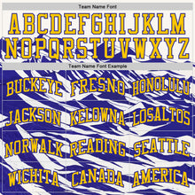 Laden Sie das Bild in den Galerie-Viewer, Custom White Yellow-Blue Mountain Eagle Wing Boho Style Round Neck Sublimation Basketball Uniform Jersey
