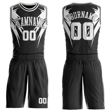 Charger l'image dans la galerie, Custom Black White-Steel Gray Wing Boho Style Round Neck Sublimation Basketball Uniform Jersey
