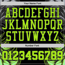 Laden Sie das Bild in den Galerie-Viewer, Custom Black Neon Green-Gray Feather Wing Boho Style Round Neck Sublimation Basketball Uniform Jersey
