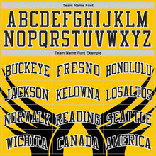 Laden Sie das Bild in den Galerie-Viewer, Custom Yellow Black-White Wing Boho Style Round Neck Sublimation Basketball Uniform Jersey
