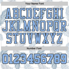 Charger l'image dans la galerie, Custom White Light Blue-Black Feather Boho Style Round Neck Sublimation Basketball Uniform Jersey
