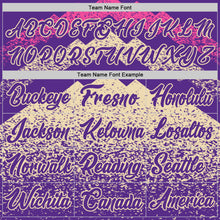 Load image into Gallery viewer, Custom Purple Cream-Pink Mountain Peak Shards Side Panel Stripe Round Neck Sublimation Basketball Set Jersey
