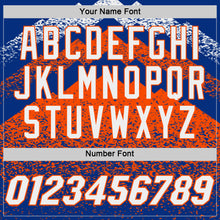 Load image into Gallery viewer, Custom Royal White-Orange Mountain Peak Shards Side Panel Stripe Round Neck Sublimation Basketball Set Jersey
