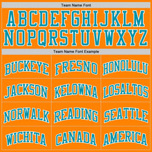 Laden Sie das Bild in den Galerie-Viewer, Custom Bay Orange Teal-White Authentic Basketball Jersey
