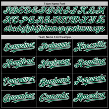 Load image into Gallery viewer, Custom Black White Pinstripe Kelly Green Authentic Sleeveless Baseball Jersey
