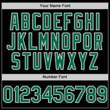 Load image into Gallery viewer, Custom Black White Pinstripe Kelly Green Authentic Sleeveless Baseball Jersey

