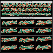 Загрузить изображение в средство просмотра галереи, Custom Black Kelly Green Pinstripe White-Orange Authentic Sleeveless Baseball Jersey
