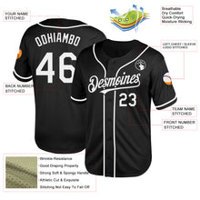 Charger l&#39;image dans la galerie, Custom Black White Mesh Authentic Throwback Baseball Jersey
