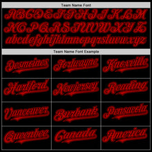 Charger l&#39;image dans la galerie, Custom Black Red Mesh Authentic Throwback Baseball Jersey
