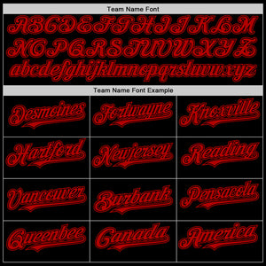 Custom Black Red Mesh Authentic Throwback Baseball Jersey