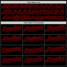 Charger l&#39;image dans la galerie, Custom Black Red Mesh Authentic Throwback Baseball Jersey
