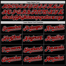 Charger l&#39;image dans la galerie, Custom Black Red-White Mesh Authentic Throwback Baseball Jersey
