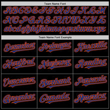 Charger l&#39;image dans la galerie, Custom Black Royal-Orange Mesh Authentic Throwback Baseball Jersey
