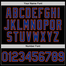 Charger l&#39;image dans la galerie, Custom Black Royal-Orange Mesh Authentic Throwback Baseball Jersey
