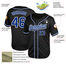 Charger l&#39;image dans la galerie, Custom Black Royal-White Mesh Authentic Throwback Baseball Jersey
