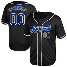 Charger l&#39;image dans la galerie, Custom Black Royal-White Mesh Authentic Throwback Baseball Jersey
