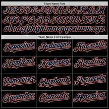 Charger l&#39;image dans la galerie, Custom Black Powder Blue-Orange Mesh Authentic Throwback Baseball Jersey
