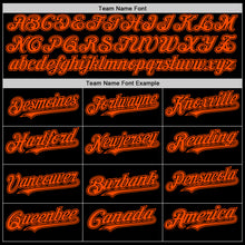 Charger l&#39;image dans la galerie, Custom Black Orange Mesh Authentic Throwback Baseball Jersey

