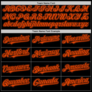 Custom Black Orange Mesh Authentic Throwback Baseball Jersey