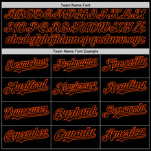 Загрузить изображение в средство просмотра галереи, Custom Black Orange Mesh Authentic Throwback Baseball Jersey
