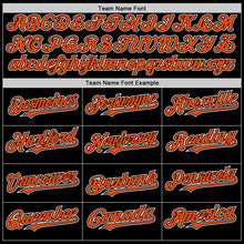 Laden Sie das Bild in den Galerie-Viewer, Custom Black Orange-White Mesh Authentic Throwback Baseball Jersey
