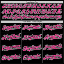Charger l&#39;image dans la galerie, Custom Black Pink-White Mesh Authentic Throwback Baseball Jersey
