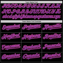 Load image into Gallery viewer, Custom Black Purple-Pink Mesh Authentic Throwback Baseball Jersey
