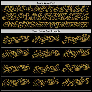 Custom Black Old Gold Mesh Authentic Throwback Baseball Jersey