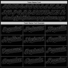 Загрузить изображение в средство просмотра галереи, Custom Black Steel Gray Mesh Authentic Throwback Baseball Jersey
