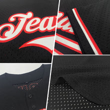 Load image into Gallery viewer, Custom Black Gray Mesh Authentic Throwback Baseball Jersey
