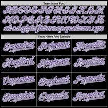 Загрузить изображение в средство просмотра галереи, Custom Black Gray-Purple Mesh Authentic Throwback Baseball Jersey
